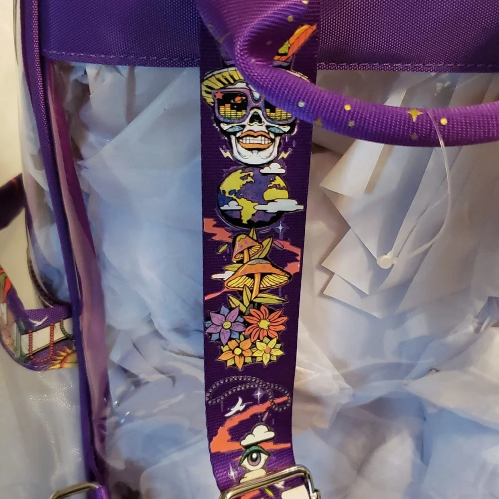 Universal Orlando‎ Transparent Mardi Gras 2024 Backpack. NWOT